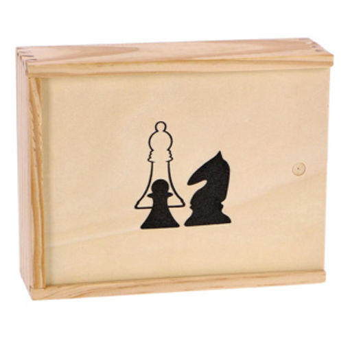 Picture of Chess Pieces in Wood Box
